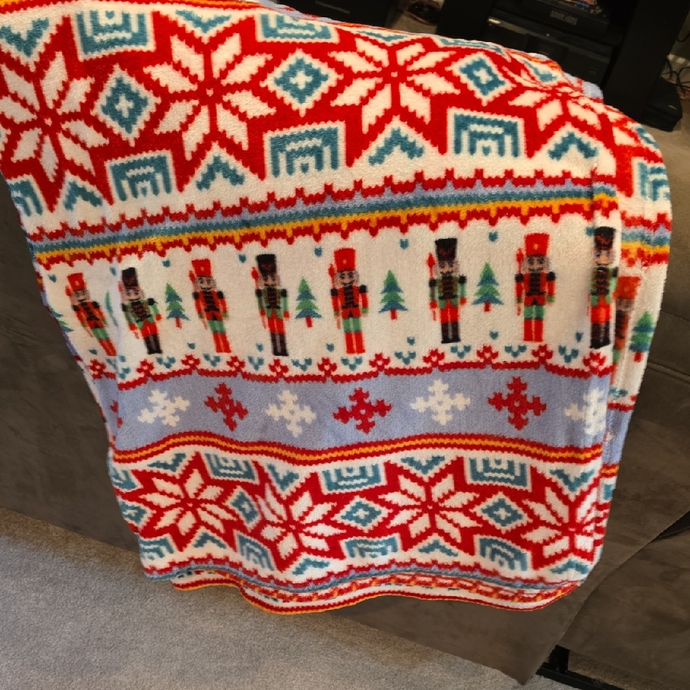 Festive Nutcracker Pattern Blanket